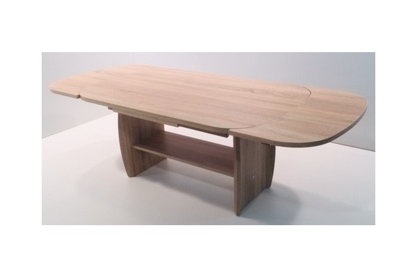 Couchtisch Saturn | Dekor Sonoma | ausziehbar + höhenverstellbar | B/T/H 107-156 x 67 x 52-62 cm